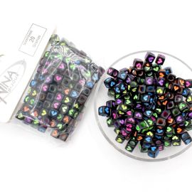 Cubo Plástico / 6mm - Coração (20 Gramas)