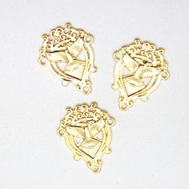 Salve Rainha de Metal / 25x22mm - Pomba (unidade)