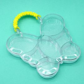 Maleta Organizadora / 13x14cm - Borboleta - 7 Divisórias (unidade) - Transparente