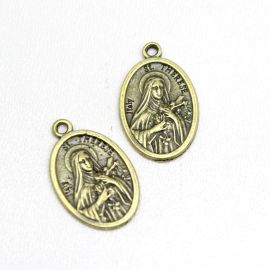 Medalha de Metal 24x15mm - Santa Terezinha (Unidade)