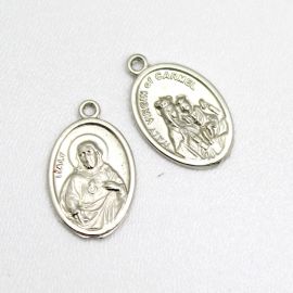 Medalha de Metal 24x15mm - Nossa Senhora do Carmo (Unidade) - Níquel