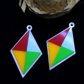 Pingente de Acrílico / 57x32mm - Balão Tema Junino (Unidade)