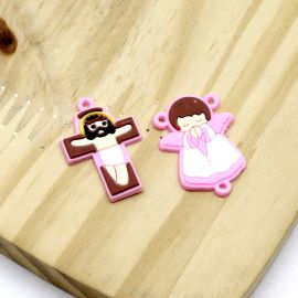 Crucifixo e Salve - Rainha Emborrachados - 24X35mm (PAR)