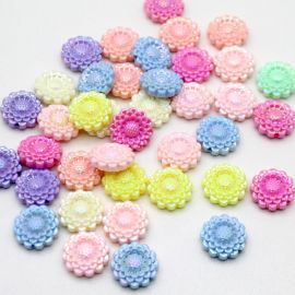 Mix Multicolorido Perolado Irisado / 19mm - Flor (10 gramas)