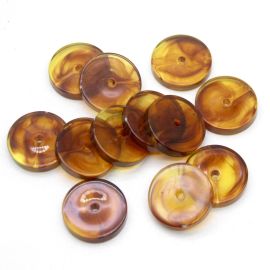 Conta Plástica Mesclada / 24mm - Disco (10 gramas)