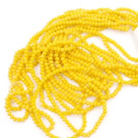 Rondela de Vidro 4mm / Leitoso (1 Fio)