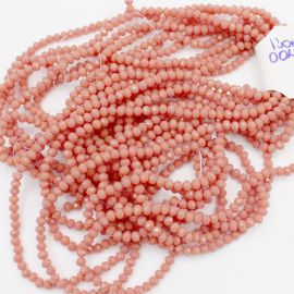 Rondela de Vidro 4mm / Leitoso (1 Fio)