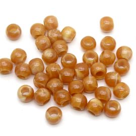 Conta Plástica Mesclada / 12mm - Barril Furo Largo (10 gramas)