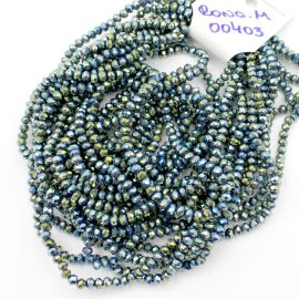 Rondela de Vidro 4mm / Metalizada (1 Fio)