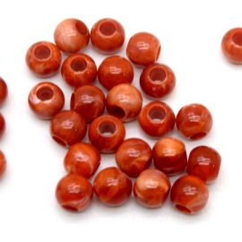 Conta Plástica Mesclada / 13mm - Barril - Furo Largo (10 gramas)