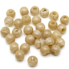 Conta Plástica Mesclada / 13mm - Barril - Furo Largo (10 gramas)