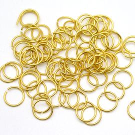 Argolinha de Alumínio 16mm / Lisa - Reforçada (20 gramas)-Dourado