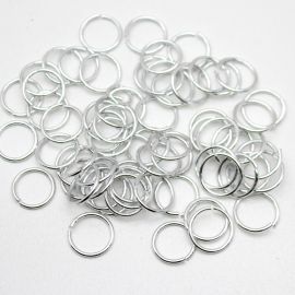 Argolinha de Alumínio 16mm / Lisa - Reforçada (20 gramas)-Níquel