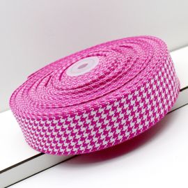 Fita de Linho de Algodão N°09 / 38mm - Xadrez (1 METRO)