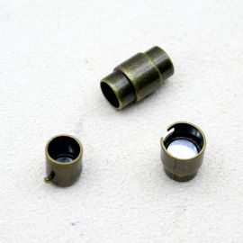 Fecho Imã de Metal / 18x11mm - com Trava (unidade)-Ouro Velho