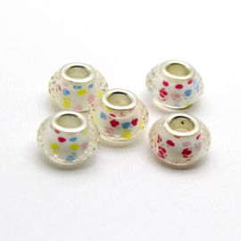 Berloque / 14x8mm - Entremeio - Rondela de Plástico (unidade)