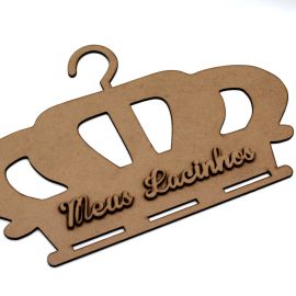 Cabide Porta Laços de MDF / 35x24cm - Coroa (UNIDADE)