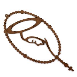 Peça de MDF / 27,9x13cm - (Médio) - Terço Oval (UNIDADE)