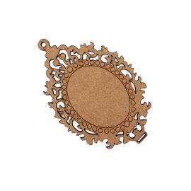 Peça de MDF / 7.5x11.5cm - (Pequeno) - Medalhão para Escapulário - (UNIDADE)