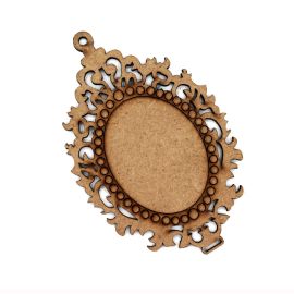 Peça de MDF / 10.4x16.6cm - (Médio) - Medalhão para Escapulário (UNIDADE)