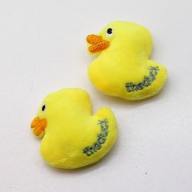 Cabeça de Pelúcia / 49x46mm - Pato (unidade) - Amarelo