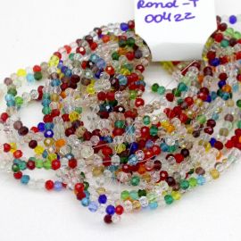 Rondela de Vidro 4mm / Transparente (1 Fio)