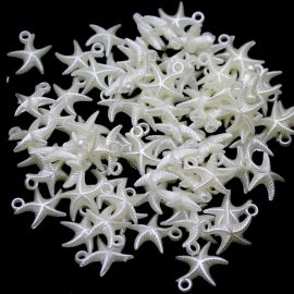 Pingente Perolado / 16x13mm - Estrela do Mar (10 gramas) - Creme