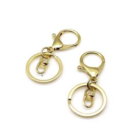 Fecho de Metal / 6,5cm - Mosquetão com Argola (UNIDADE)-Dourado