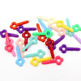 Mix Multicolorido / 30X13mm - Pingente Leitoso - Chave (20 gramas)