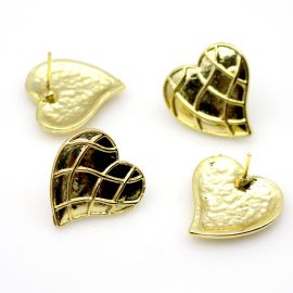 Pino de Metal / 21x20mm - Coração (1 par)