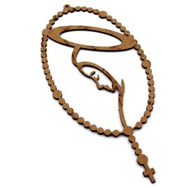 Peça de MDF / 11,7x5cm - (PP) - Terço Oval - (UNIDADE)