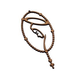 Peça de MDF / 18x8cm - (Pequeno) - Terço Oval - (UNIDADE)