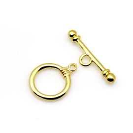 Fecho de Metal / 30mm - Encaixe T (Par)-Dourado