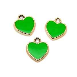 Pingente de ABS Resinado / 22x19mm - Coração - Dourado (unidade)