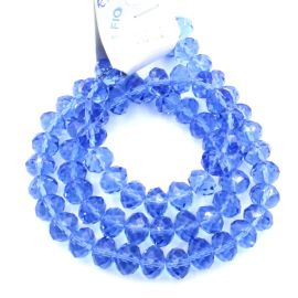 Rondela de Vidro 12mm / Transparente (1 Fio)