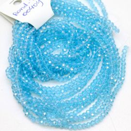 Rondela de Vidro 4mm / Transparente Furta-Cor (1 Fio)