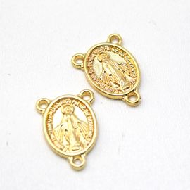 Salve Rainha de Metal / 25x18mm - N.Senhora das Graças (unidade) - Dourado
