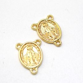 Salve Rainha de Metal / 25x18mm - N.Senhora das Graças (unidade)-Dourado