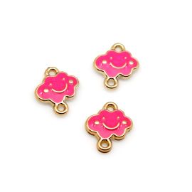 Entremeio de ABS Resinado / 16x13mm - Nuvem - Dourado (unidade)