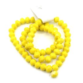 Rondela de Vidro 12mm / Leitoso (1 Fio)