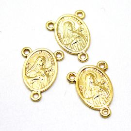 Salve Rainha de Metal / 25x19mm - Santa Terezinha (unidade) - Dourado