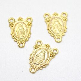 Salve Rainha de Metal / 23x16mm - Nossa Senhora das Graças (unidade) - Dourado