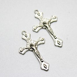 Crucifixo de Metal / 38x22mm - (unidade) - Níquel