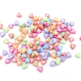 Mix Multicolorido / 8x8mm - Coração (20 gramas)