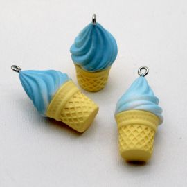Pingente de Resina / 27x17mm - Sorvete de Casquinha (unidade)