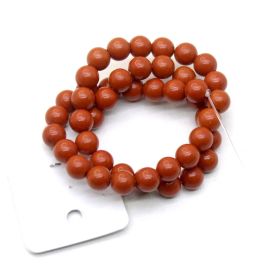 Fio de Pedra Natural / 6mm - Bola Laranja (Aprox: 60 unidades)