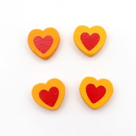 Entremeio de Madeira / 17x18mm - Coração (unidade)