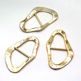 Entremeio de Passador - ABS / 50x76mm - Orgânico (unidade) - Dourado 