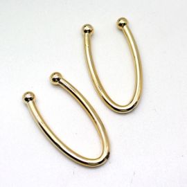 Entremeio de Passador - ABS / 62x33mm - Gancho (unidade) - Dourado 