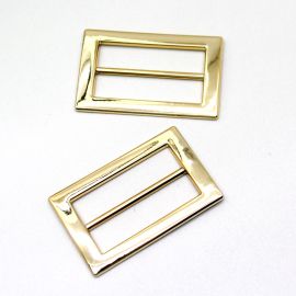 Entremeio de Passador - ABS / 40x63mm - Retangular (unidade) - Dourado 